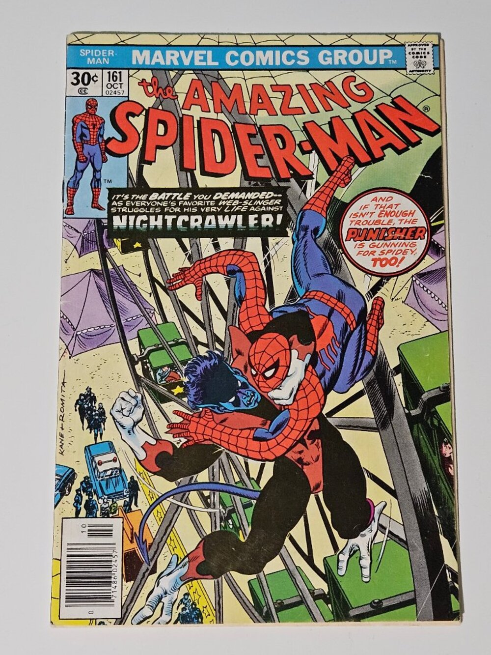 Amazing Spider-Man #161 (Marvel Comics, 1976) 1st Cameo App Jigsaw Nightcrawler